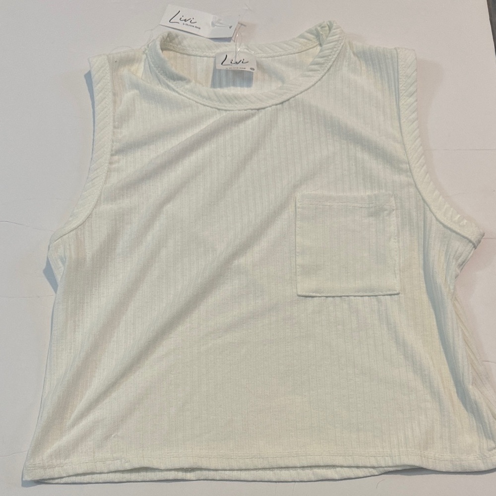 Liv White Sleeveless Top XS